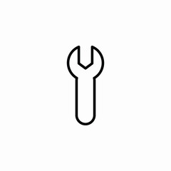 wrench repair tool maintenance icon vector sign