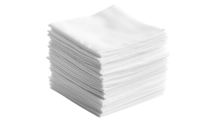 Stack of Clean White Paper Towels for Household Cleaning Absorbent Use in Kitchens and Bathrooms