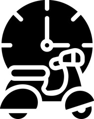 Scooter Time Glyph Icon