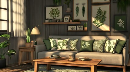 Cozy living room with greenery and natural light, perfect for a home decor inspiration