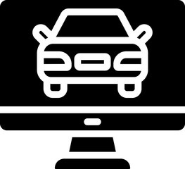 Car Computer Glyph Icon