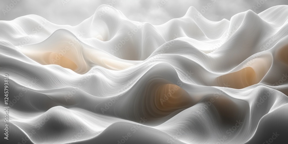 Poster abstract soft white shapes on grey background minimalistic wallpaper design with copy space