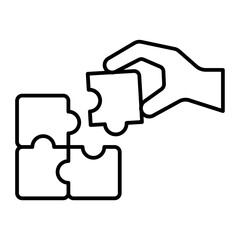Puzzle outline icon