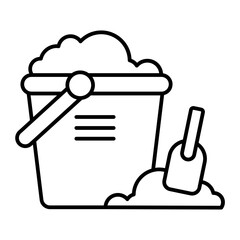 Sand Bucket outline icon