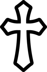 Cross silhouette.
Baptism Cross silhouette icon isolated.
For Name Days, Confirmation, Christening, Baptism, Easter and as a Remembrance.
Transparent background.