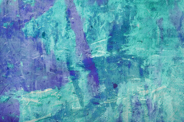 vieux mur de plâtre avec traces de peinture de couleur bleu