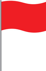 Red flag vector design.