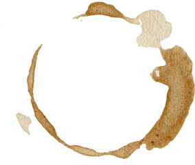 Real coffee stains, coffee ring