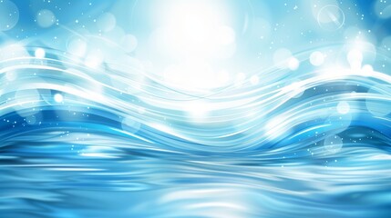 Naklejka premium Dynamic abstract blue wavy lines graphic design for web and presentation backgrounds