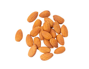 almonds isolated on white background