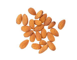 almonds isolated on white background