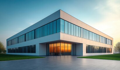 Modern Minimalist Architectural Design of Logistics Building