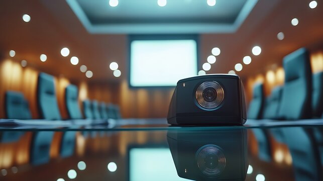 Conference Room Camera On Glass Table