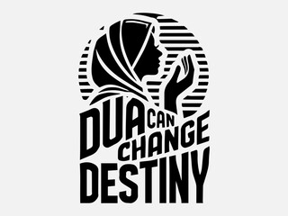 Muslim Praying Silhouette Vector Illustration with the text 