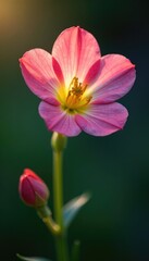 Naklejka premium delicate petals of narrowleaf evening primrose unfolding, flowers, blossom