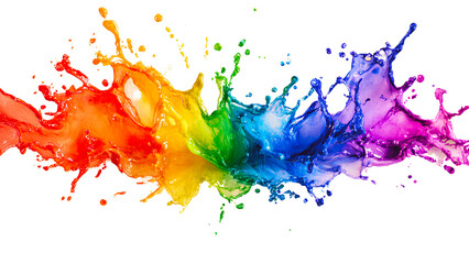 Fototapeta premium Vibrant Rainbow Paint Splash