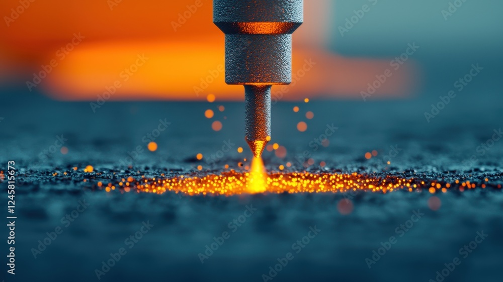 Poster protective durability coatings for extended lifespan. close-up of a metalworking process with sparks