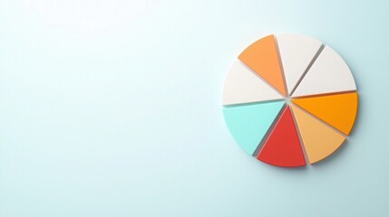 Obraz premium Minimalist Pie Chart Displaying Clear Investment Data for Presentations