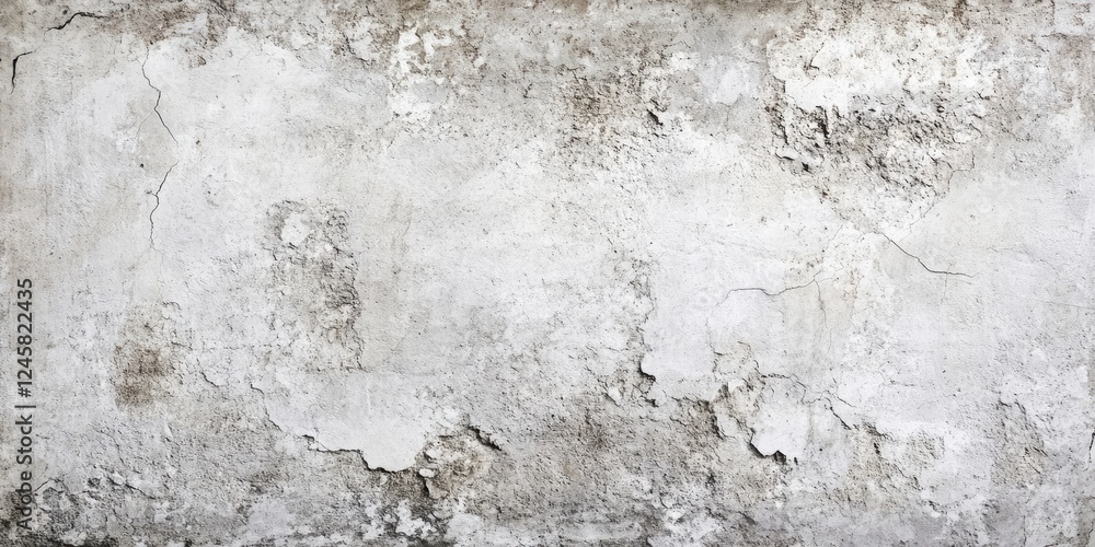 Aufkleber textured concrete wall showing weathered gray and white tones with cracks and peeling paint, creatin