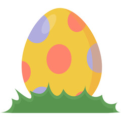 Naklejka premium Easter Egg on Grass 