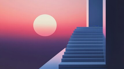 Obraz premium Gradient geometric shapes on a minimal poster design. Perfect for banners or layouts. 