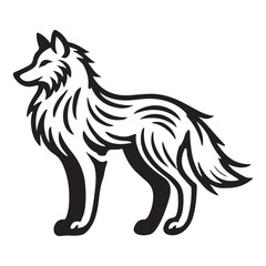 Wolf Silhouette Vector Illustration Majestic and Wild Animal
