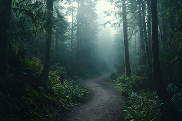 Obraz premium Magical Forest Trail. Greatest Nature Landscapes 