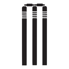 Cricket Stumps Silhouette Vector Illustration Sports Equipment Graphic