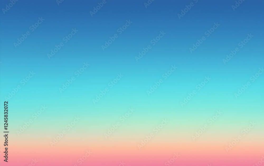 Aufkleber a beautiful gradient sky transitioning from deep blue at the top to soft pink near the horizon, crea