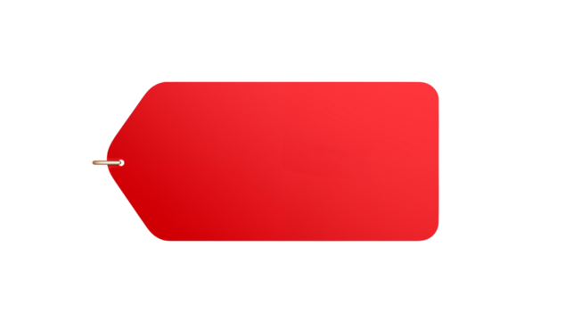 Red Price Tag for Promotions and Discounts in Retail Shopping and E commerce Advertising Usage