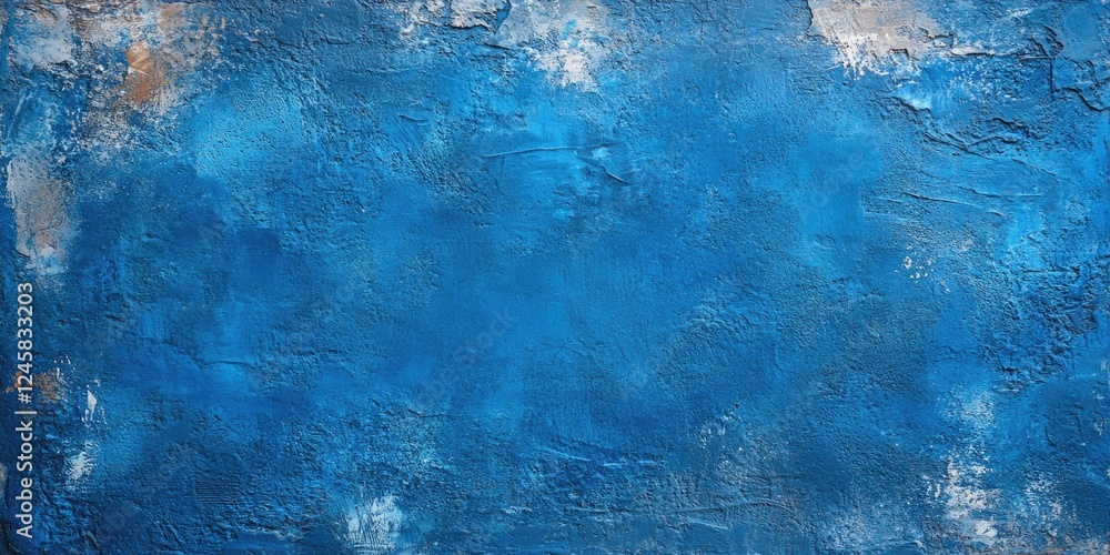 Poster textured blue abstract background with varying shades of deep and light blue, incorporating subtle w