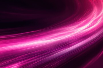 Vibrant pink light trails create a dynamic visual experience in a dark background
