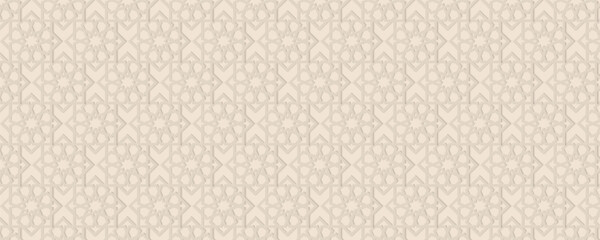 Fototapeta premium Arabic Islamic Seamless geometric pattern in authentic arabian Subtle simple golden islamic design style,Collection of oriental style Islamic Seamless pattern.