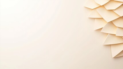 Abstract composition of layered paper shapes on a soft beige background for creative design use
