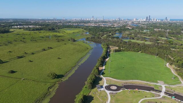 Aerial View of Robina City Parklands