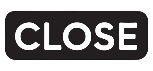 Close Button Silhouette Vector Art Illustration Design Concept