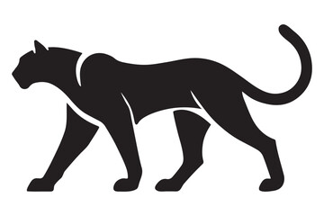 Black Panther Silhouette Vector Illustration Elegant Feline Design