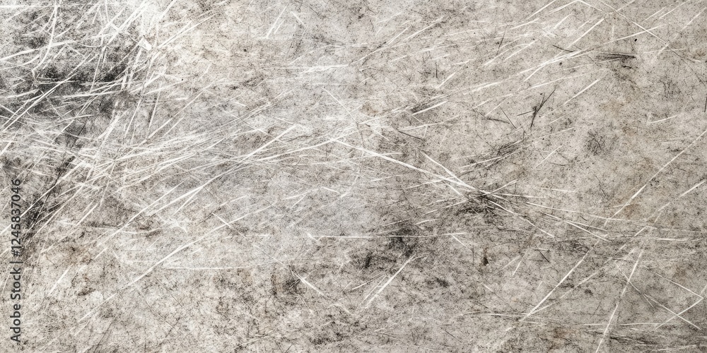 Aufkleber scratched linoleum wall surface showcasing a textured gray background with black and white lines for