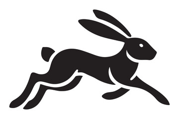 Silhouette running rabbit vector illustration for creative design ideas © Creative Image  