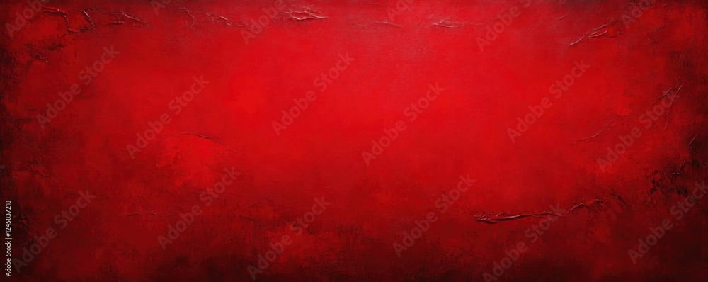 Poster red abstract expressionist background with textured vintage christmas design and dynamic layout