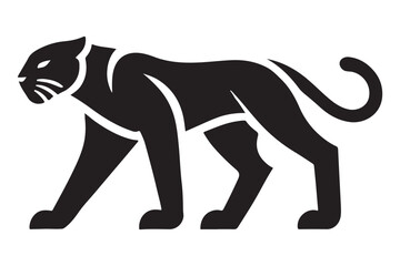Black Panther Silhouette Vector Graphic Animal Predator Design