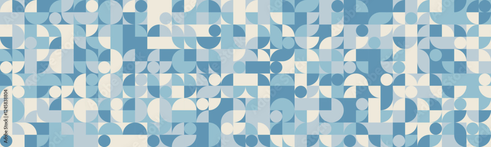 Aufkleber modern geometric pattern with seamless shapes. ideal for minimal textile design, abstract background