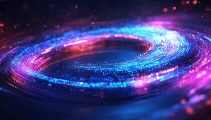 Obraz premium Vibrant Swirling Light Patterns Creating a Dynamic Abstract Background for Creative Visual Art or Digital Design Projects