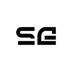 SG monogram logo design letter text name symbol monochrome logotype alphabet character simple logo