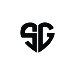 SG monogram logo design letter text name symbol monochrome logotype alphabet character simple logo