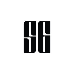 SG monogram logo design letter text name symbol monochrome logotype alphabet character simple logo