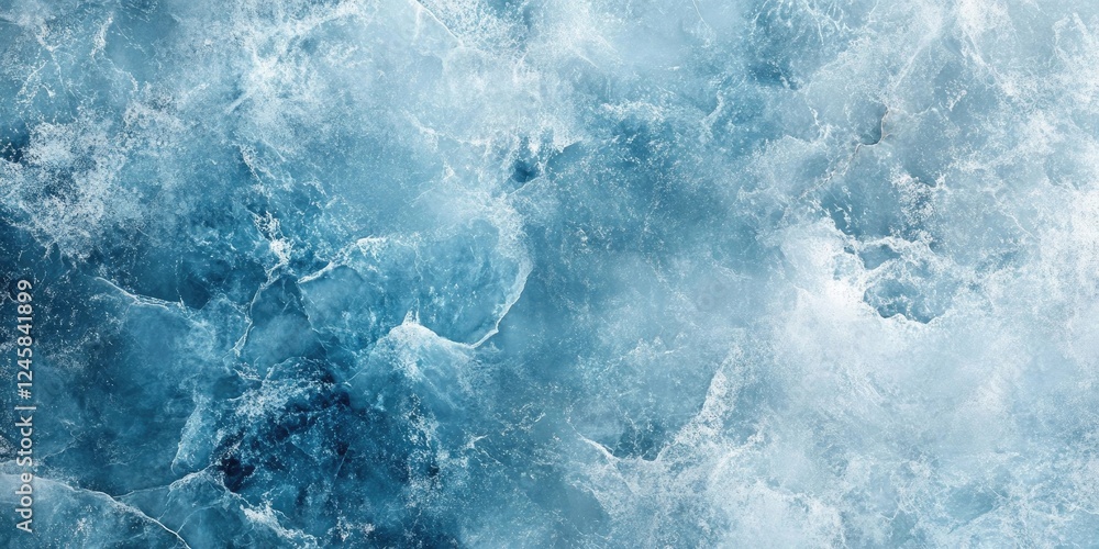 Poster blue and white marble texture background creating a cool, fluid effect with ample free space for pro