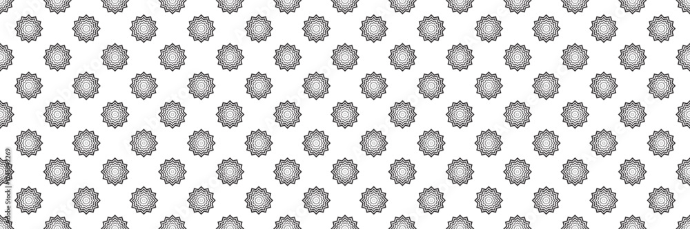 Poster horizontal seamless of black modern zigzag design for pattern and background.