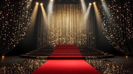 Red carpet stage awards ceremony