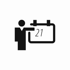 Calendar meeting icon vector sign